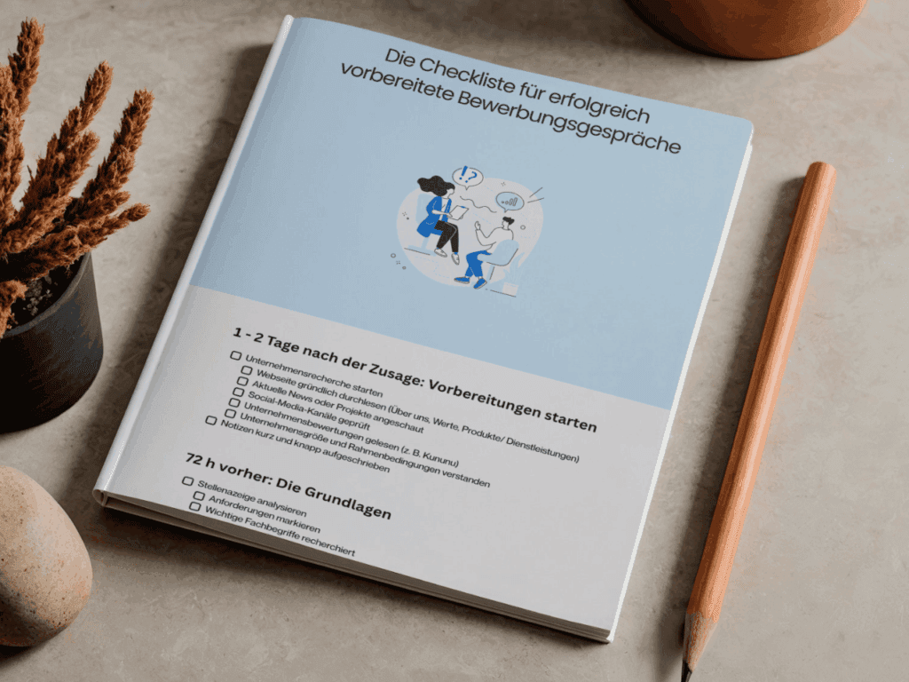 Checkliste für dein Bewerbungsgespräch: So meisterst du dein Interview